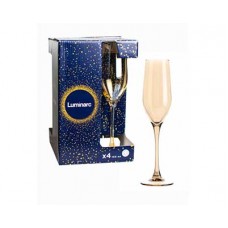 Набор бокалов для шампанского LUMINARC 4шт 160мл Золотой мед
