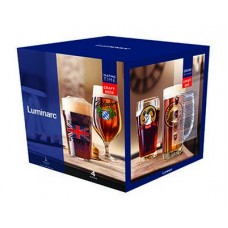 Набор бокалов для пива LUMINARC Время дегустаций 4шт Крафт Бир цветн.