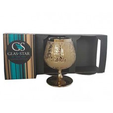 Набор бокалов для коньяка GLASSTAR Золотой либерти 400мл 3шт