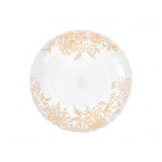 Тарелка десертная ROYAL GARDEN Gold Flowers 19,5см опал. стекло